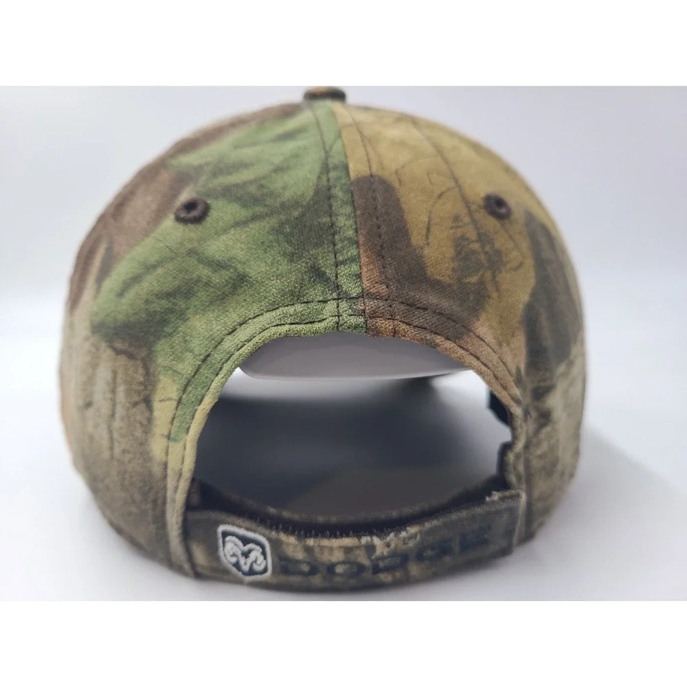 Vintage Dodge Ram Hemi Camo Drew Pearson Marketing Adjustable Hat‎ Cap Men Brown
